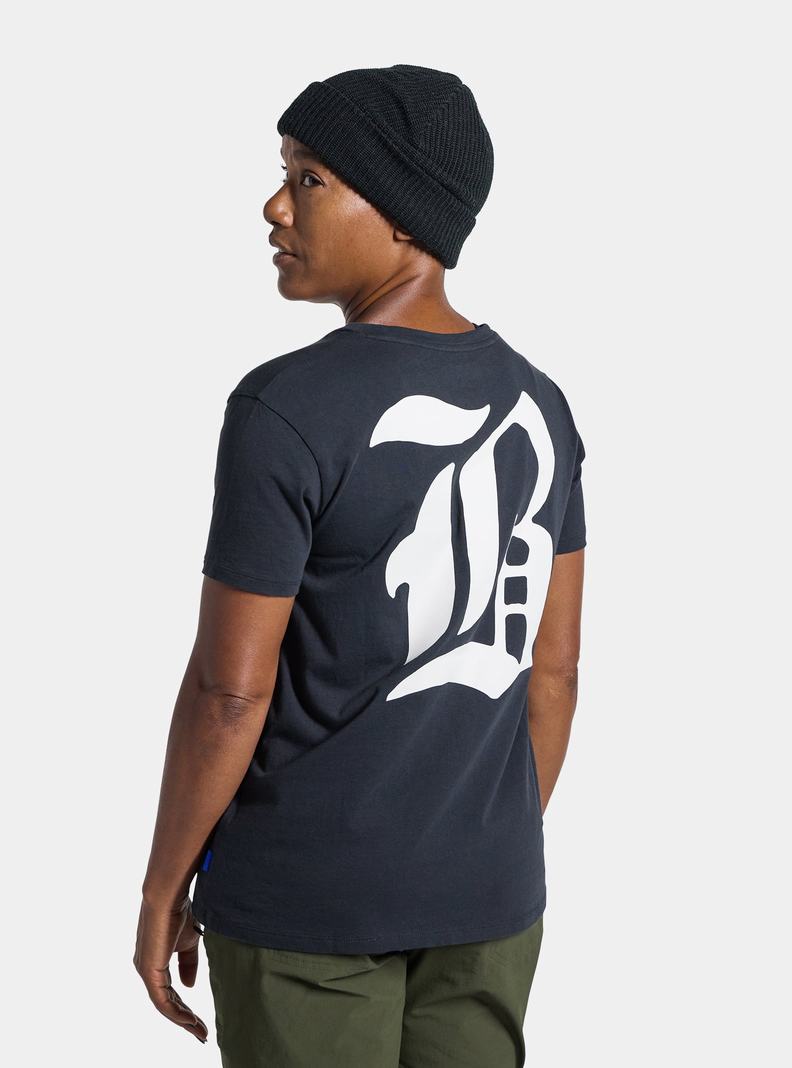 T-shirts Burton Bradner Corta Sleeve Femme Noir | 910462-ZBS