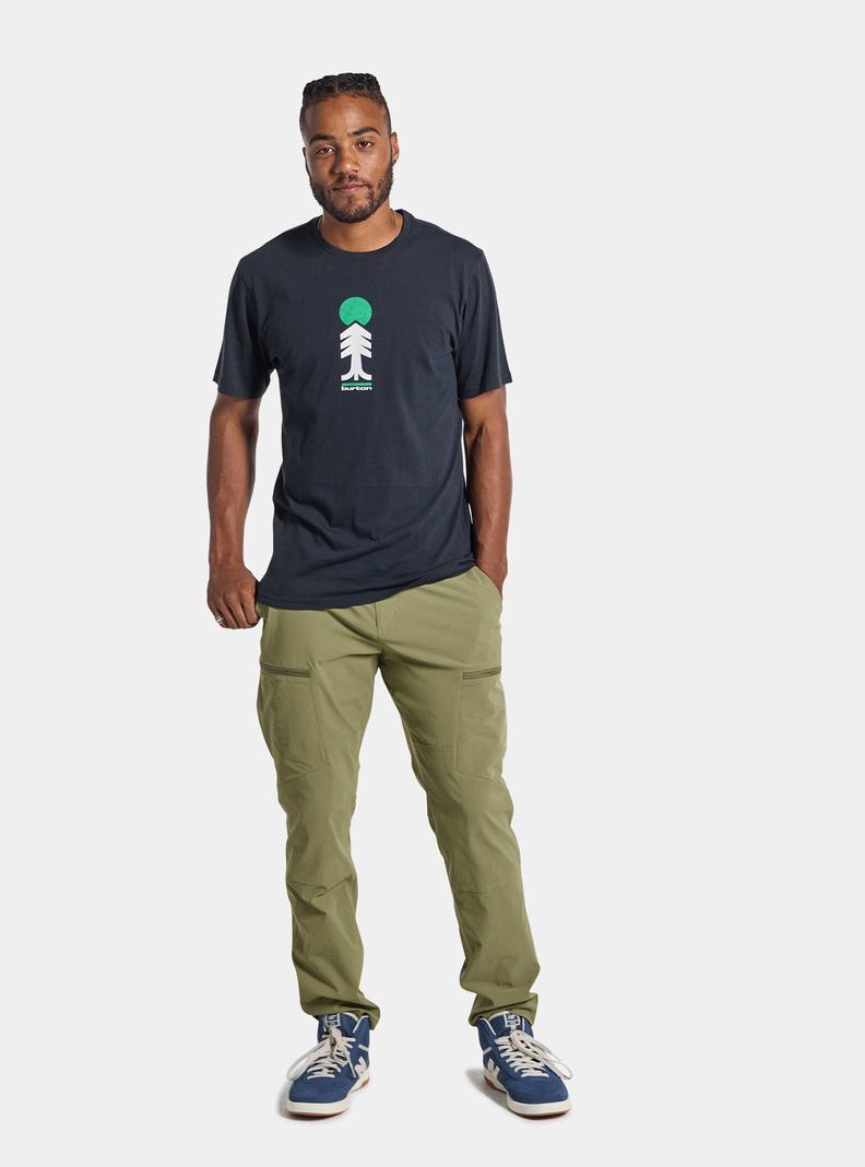 T-shirts Burton Cartographer Corta Sleeve Homme Noir | 630897-TXP