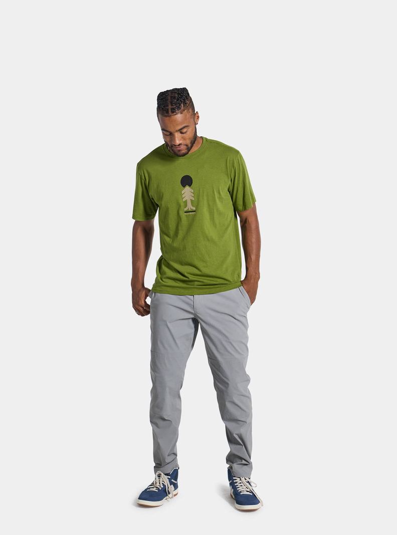 T-shirts Burton Cartographer Corta Sleeve Homme Vert | 643789-UGS