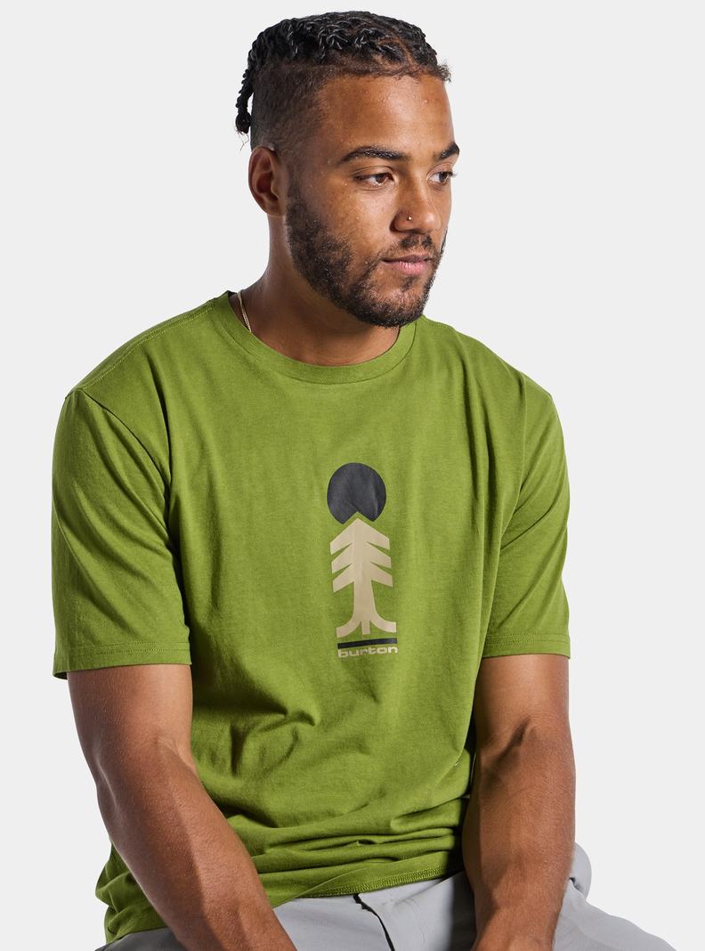 T-shirts Burton Cartographer Corta Sleeve Homme Vert | 643789-UGS