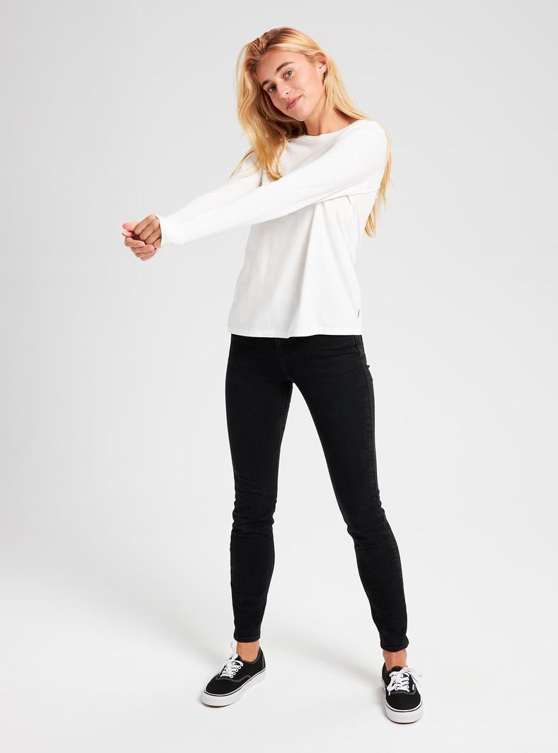 T-shirts Burton Classiche Blank Long Sleeve Femme Blanche | 028756-GNW