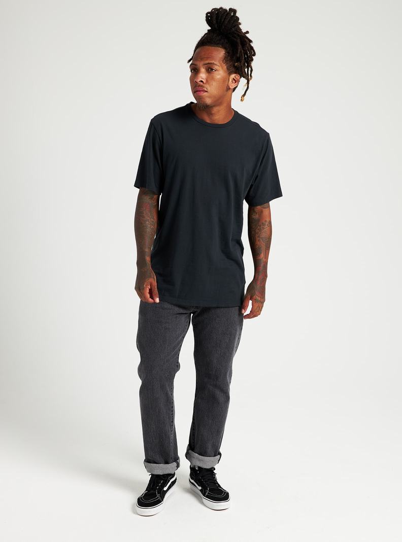 T-shirts Burton Classiche Corta Sleeve Homme Noir | 238640-YDG
