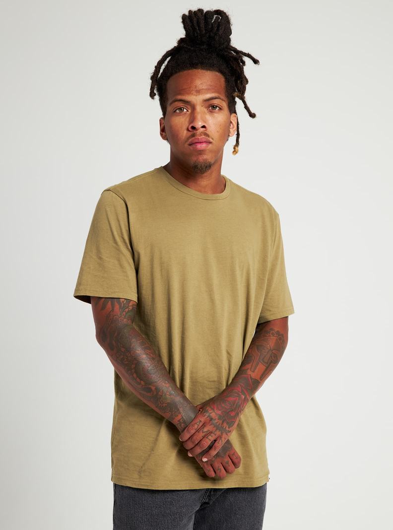 T-shirts Burton Classiche Corta Sleeve Homme Vert Olive | 628579-INO