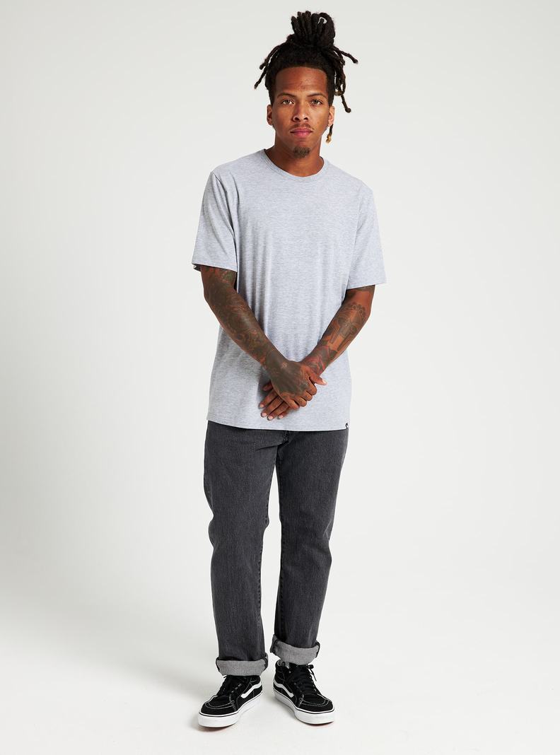 T-shirts Burton Classiche Corta Sleeve Homme Grise | 671958-BDK