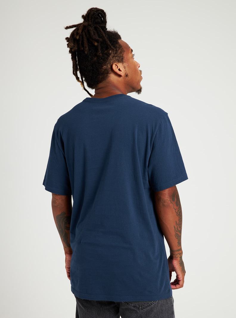 T-shirts Burton Classiche Corta Sleeve Homme Bleu | 968472-NTX