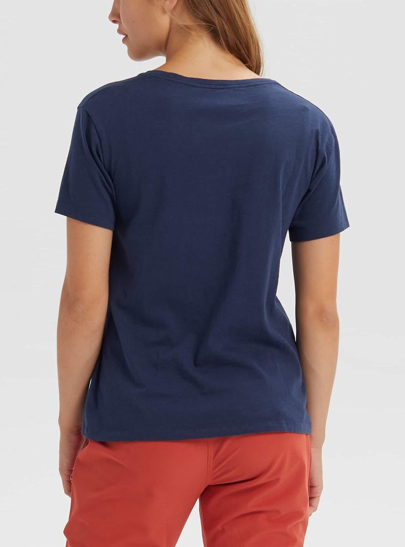 T-shirts Burton Classiche Corta Sleeve Pocket Femme Bleu | 170542-ZTS