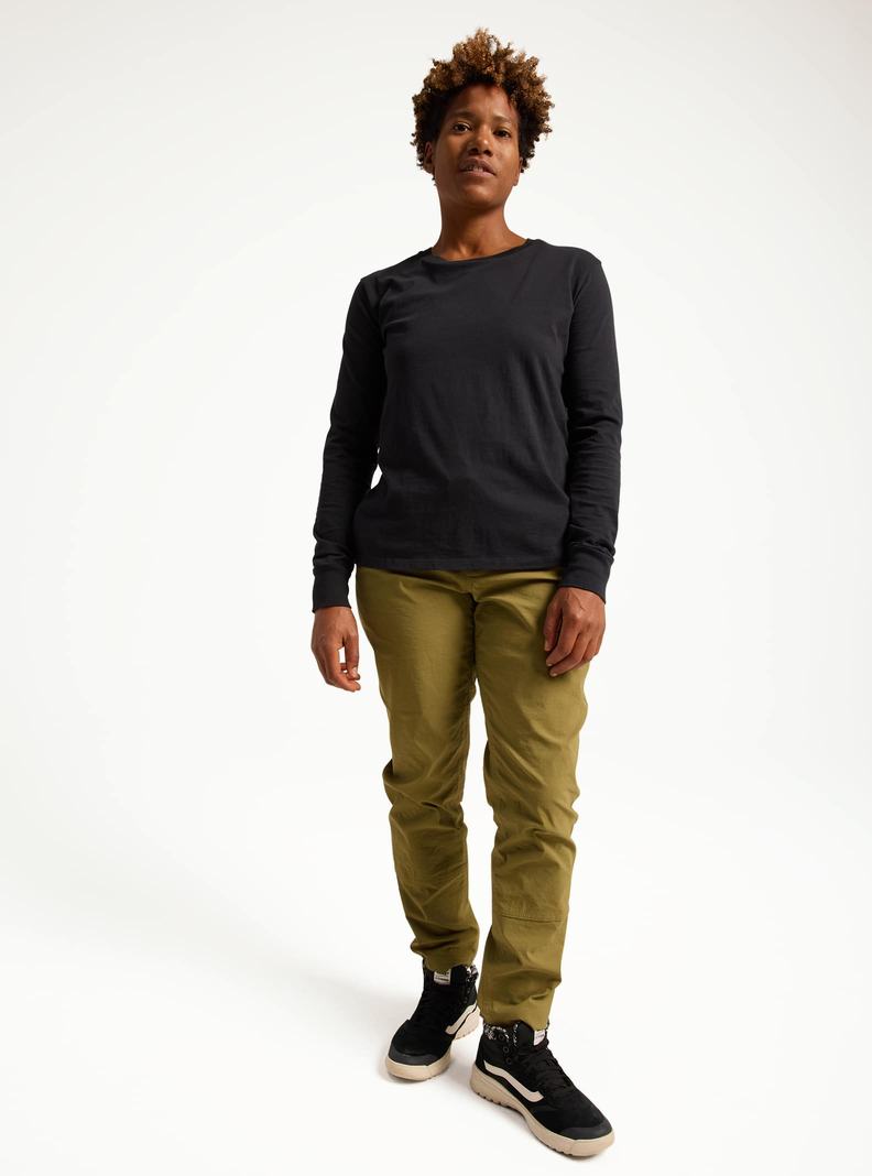 T-shirts Burton Classiche Long Sleeve Femme Noir | 471968-HOJ