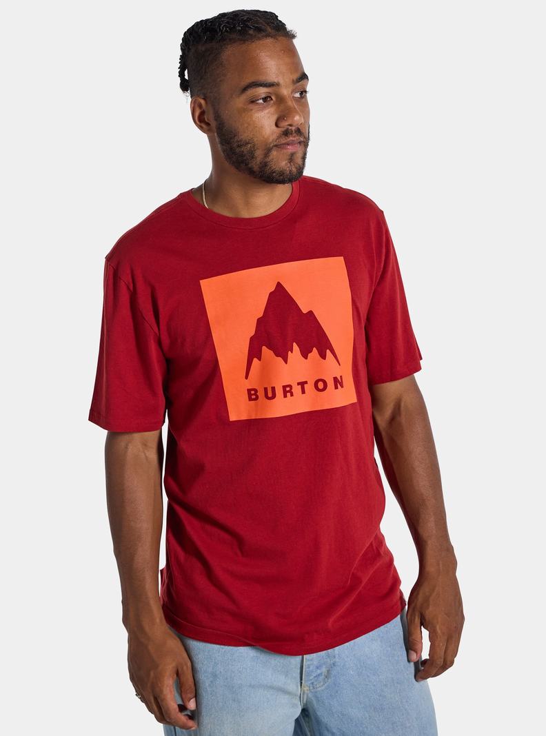 T-shirts Burton Classiche Mountain High Corta Sleeve Femme Rouge | 472863-SRO