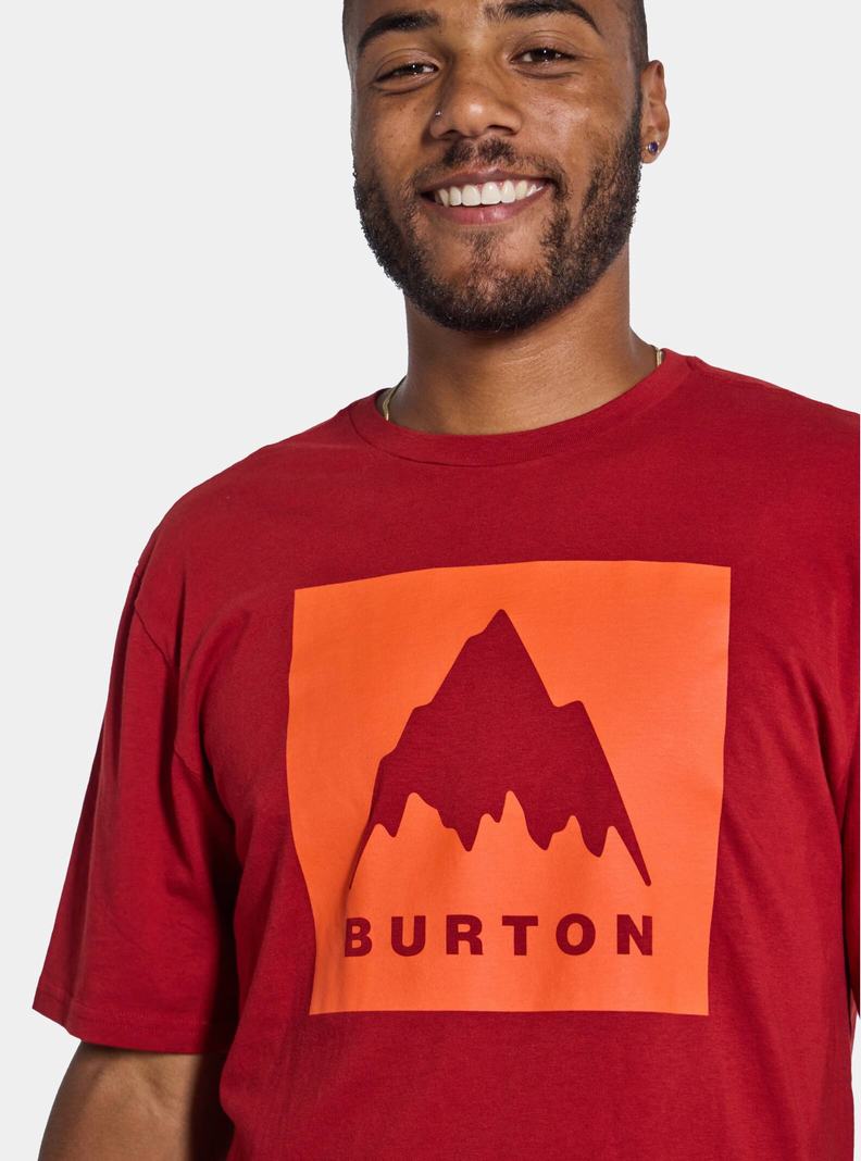 T-shirts Burton Classiche Mountain High Corta Sleeve Femme Rouge | 472863-SRO
