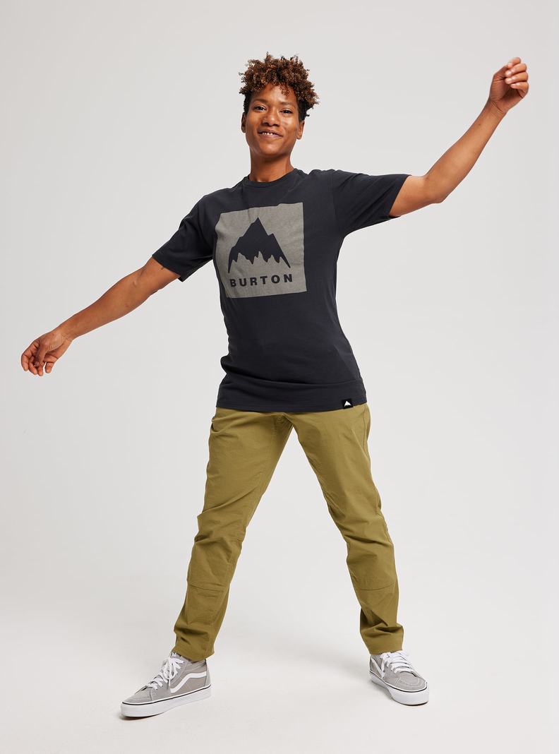 T-shirts Burton Classiche Mountain High Corta Sleeve Femme Noir | 795168-ARI