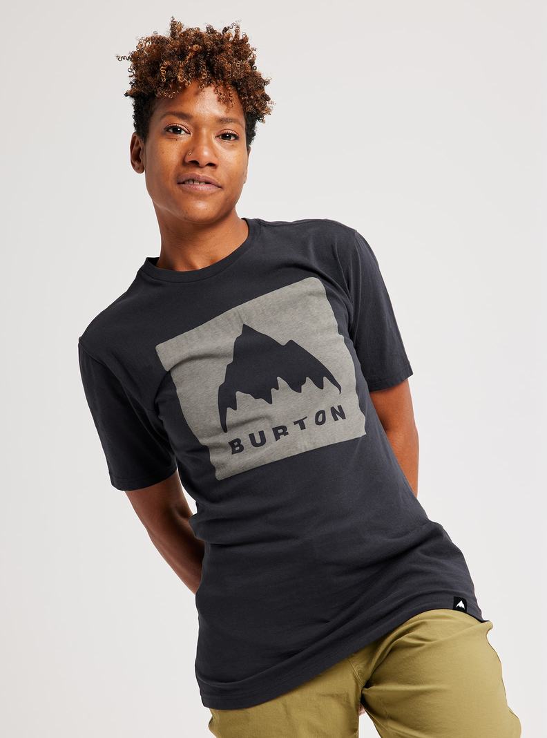 T-shirts Burton Classiche Mountain High Corta Sleeve Femme Noir | 795168-ARI