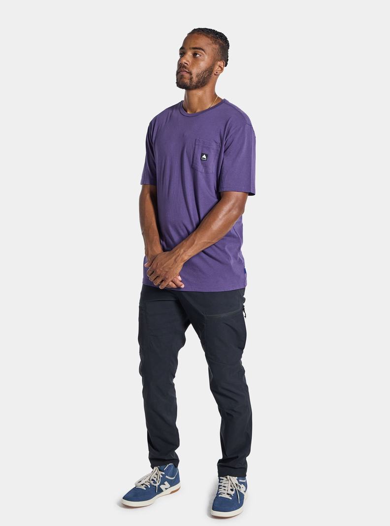T-shirts Burton Colfax Corta Sleeve Femme Violette | 410872-QHJ
