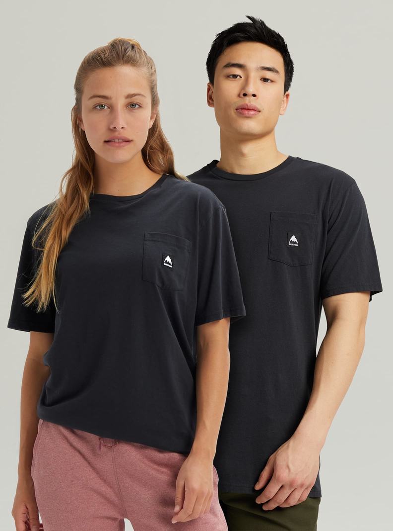 T-shirts Burton Colfax Corta Sleeve Femme Noir | 584920-HAE