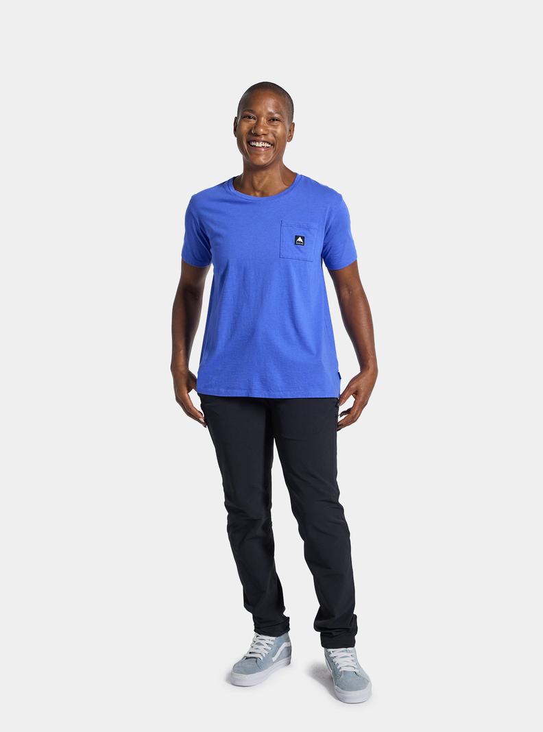 T-shirts Burton Colfax Corta Sleeve Femme Bleu | 901534-HKJ