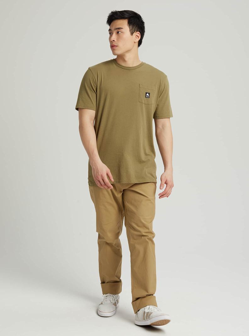T-shirts Burton Colfax Corta Sleeve Homme Vert Olive | 417685-JZB