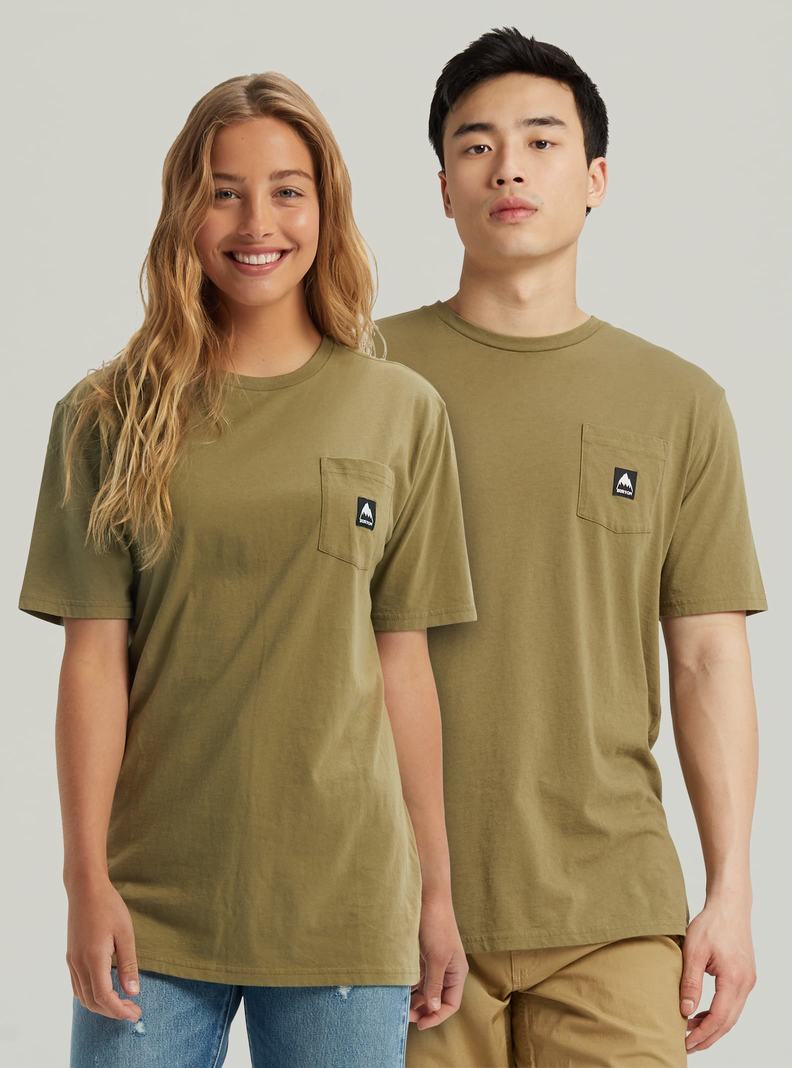 T-shirts Burton Colfax Corta Sleeve Homme Vert Olive | 417685-JZB