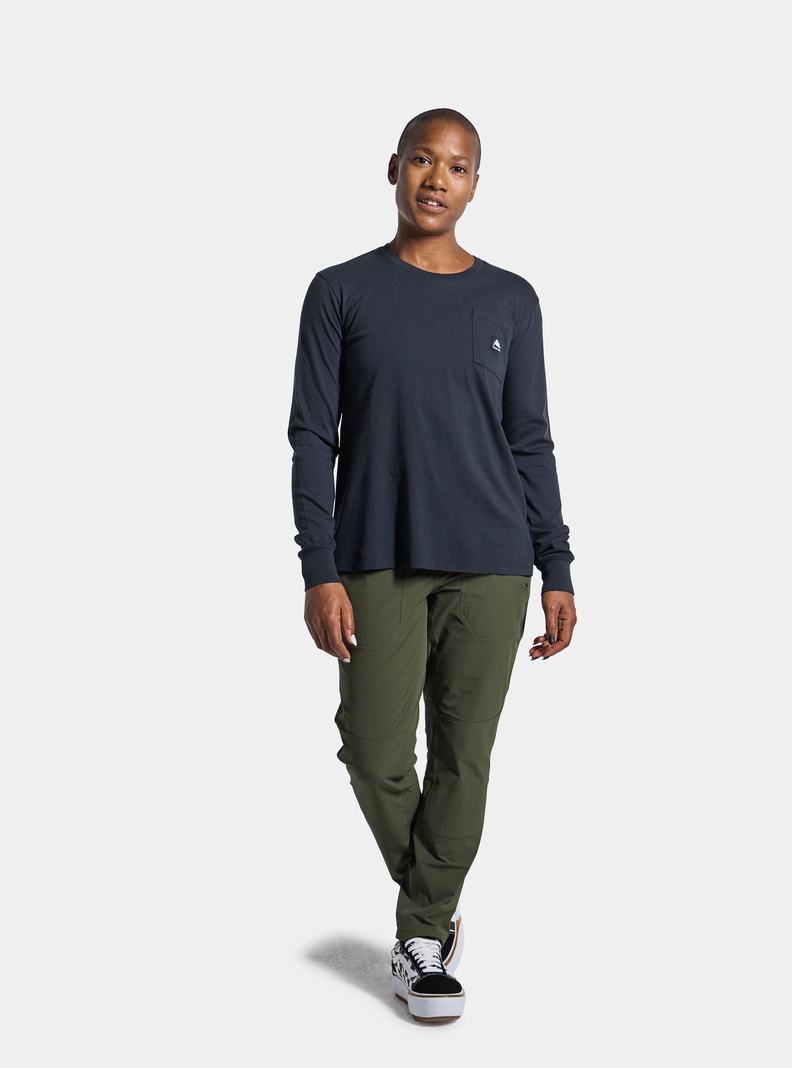 T-shirts Burton Colfax Long Sleeve Femme Noir | 215497-CJR