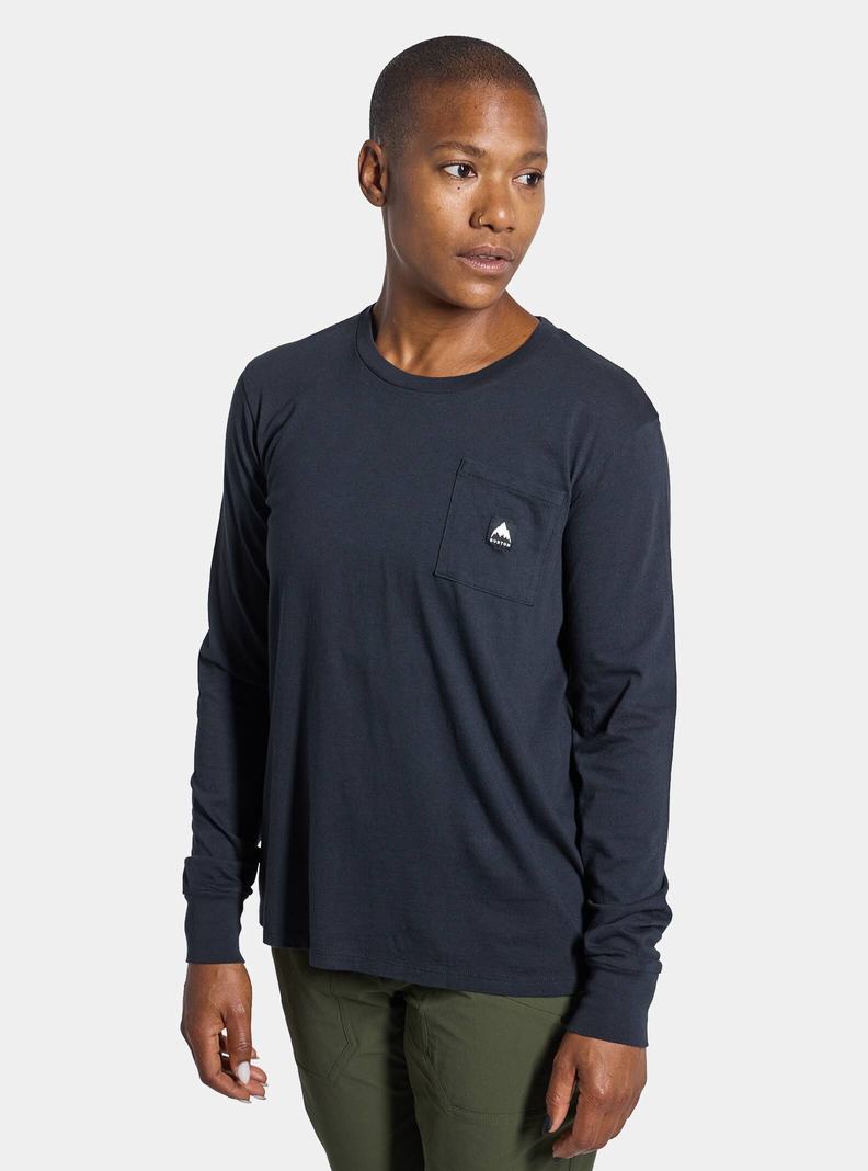 T-shirts Burton Colfax Long Sleeve Femme Noir | 215497-CJR