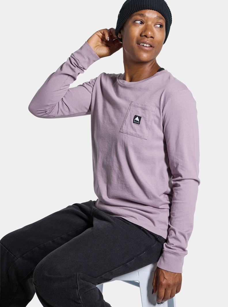 T-shirts Burton Colfax Long Sleeve Femme Lavande | 419327-VGT