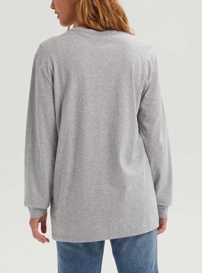 T-shirts Burton Colfax Long Sleeve Femme Grise | 586134-KZY