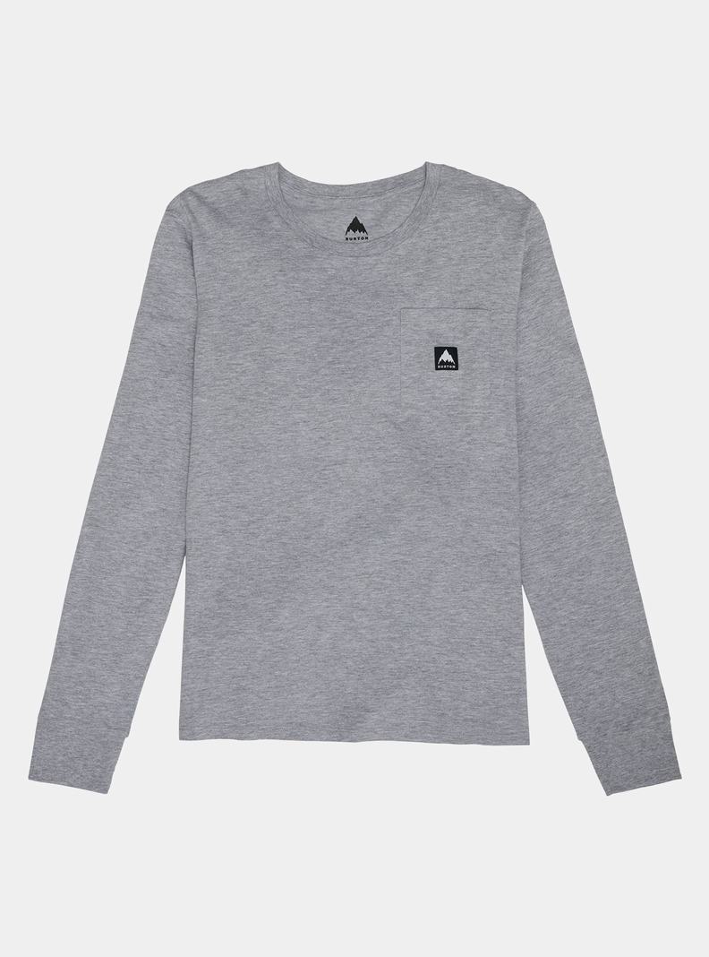 T-shirts Burton Colfax Long Sleeve Femme Grise | 829476-KYJ
