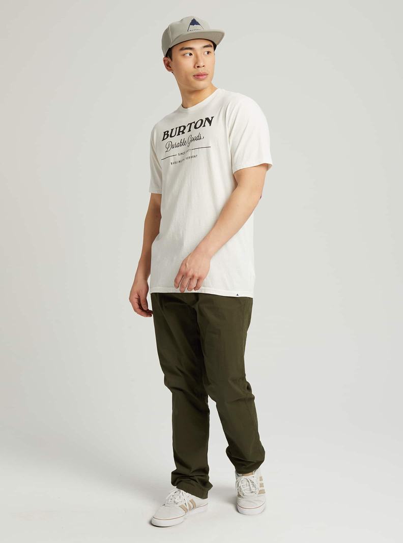 T-shirts Burton Durable Goods Corta Sleeve Homme Blanche | 782059-FXU