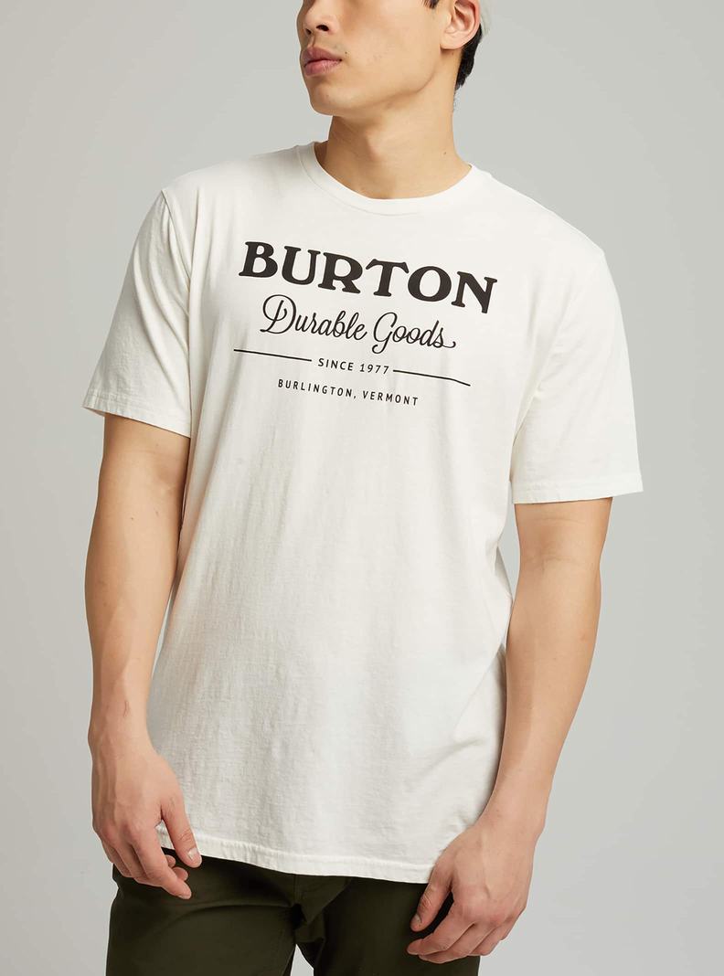 T-shirts Burton Durable Goods Corta Sleeve Homme Blanche | 782059-FXU