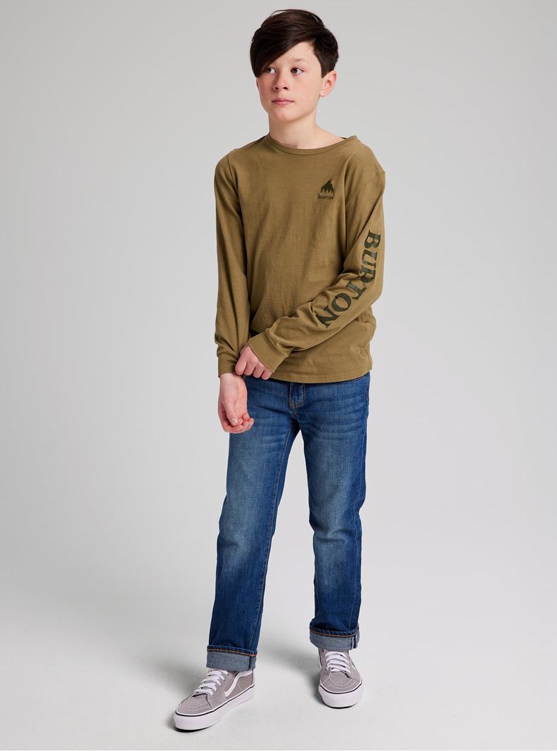 T-shirts Burton Elite Long Sleeve Enfant Vert Olive | 012973-OXT
