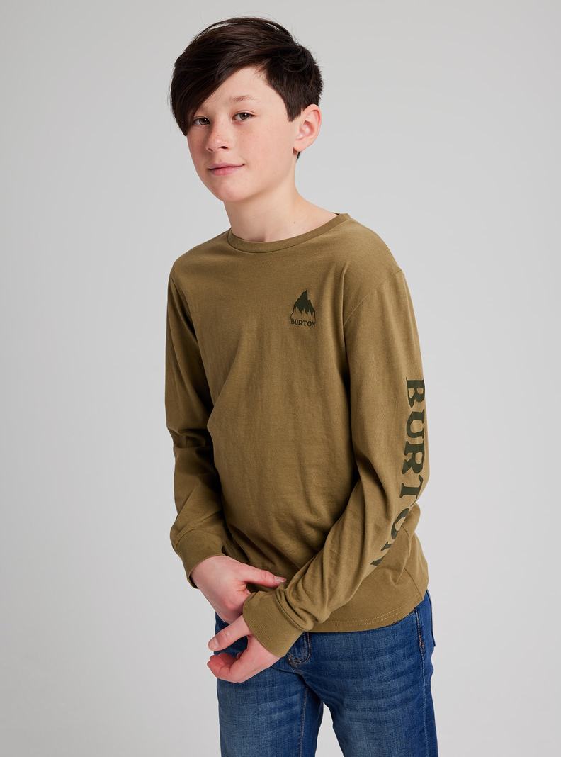 T-shirts Burton Elite Long Sleeve Enfant Vert Olive | 012973-OXT