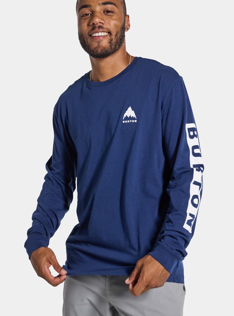 T-shirts Burton Elite Long Sleeve Homme Bleu | 238564-GPO