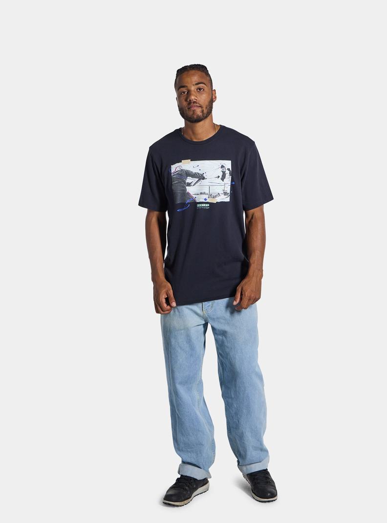 T-shirts Burton Elmherst Corta Sleeve Homme Noir | 950486-LMA