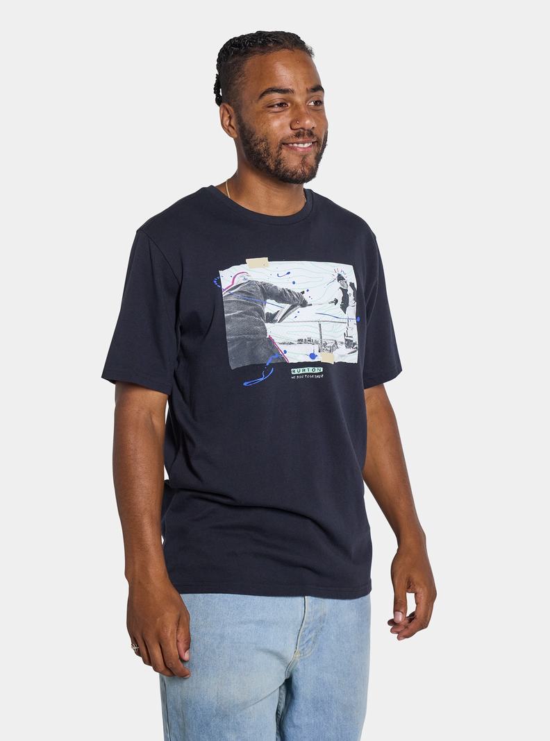 T-shirts Burton Elmherst Corta Sleeve Homme Noir | 950486-LMA