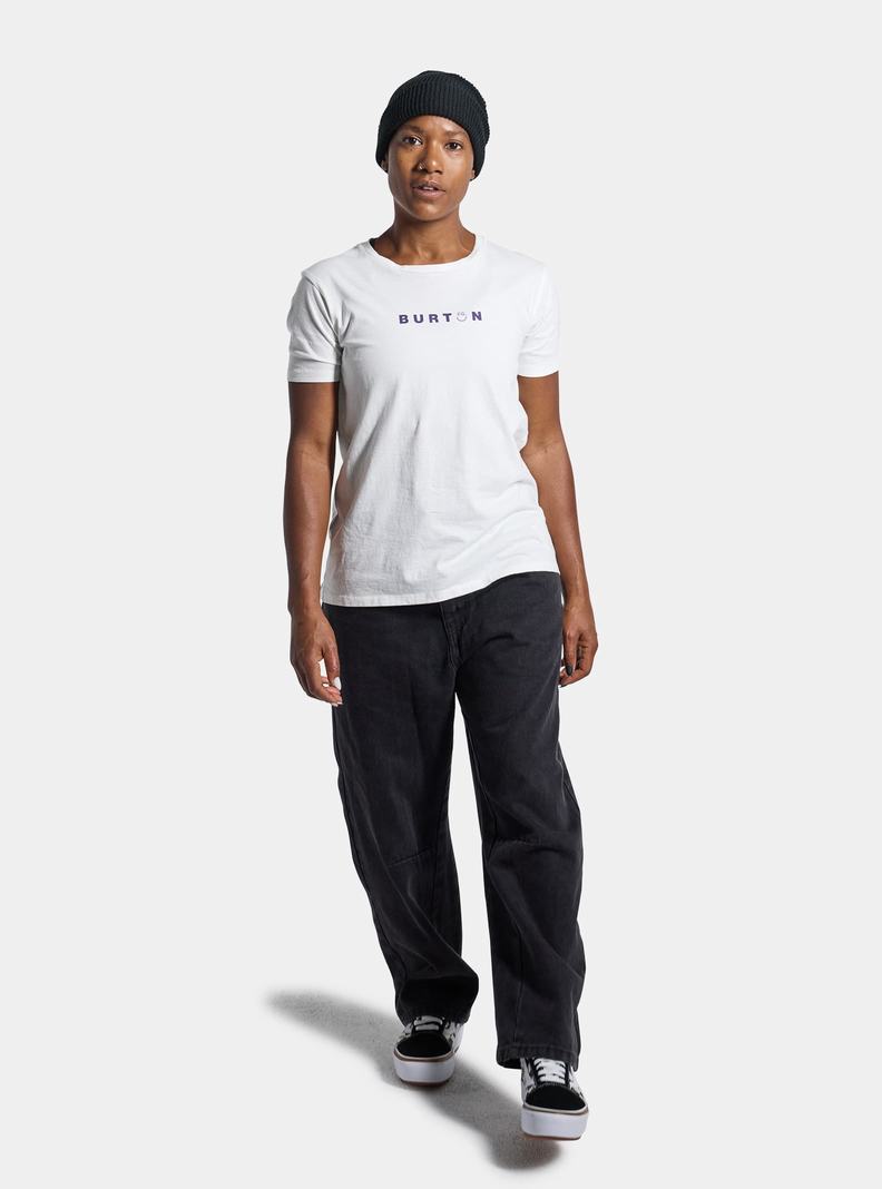T-shirts Burton Feelgood Corta Sleeve Femme Blanche | 710642-KCU
