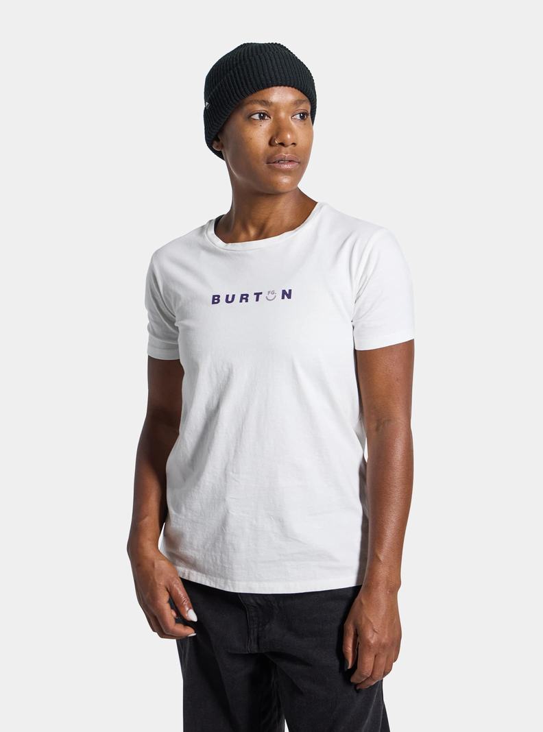 T-shirts Burton Feelgood Corta Sleeve Femme Blanche | 710642-KCU