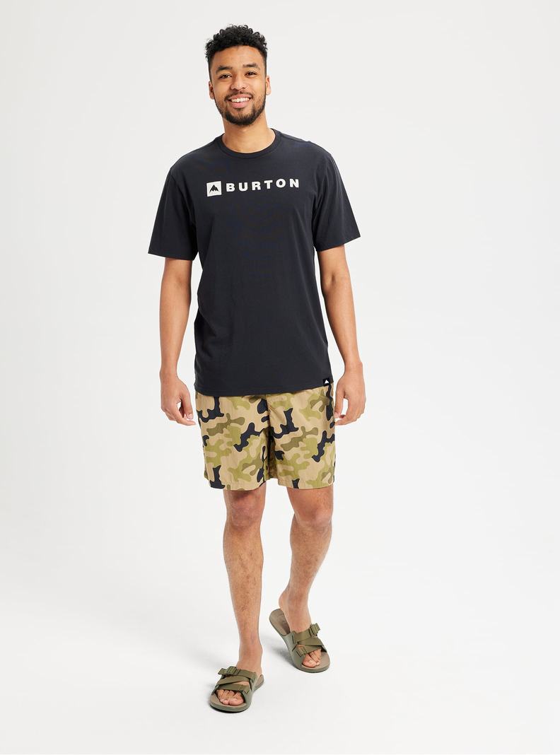 T-shirts Burton Horizontal Mountain Corta Sleeve Femme Noir | 280579-AUQ