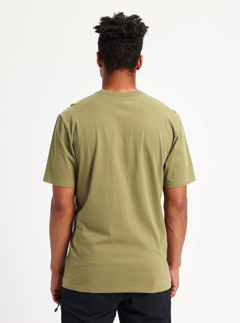T-shirts Burton Horizontal Mountain Corta Sleeve Homme Vert Olive | 691045-ILW