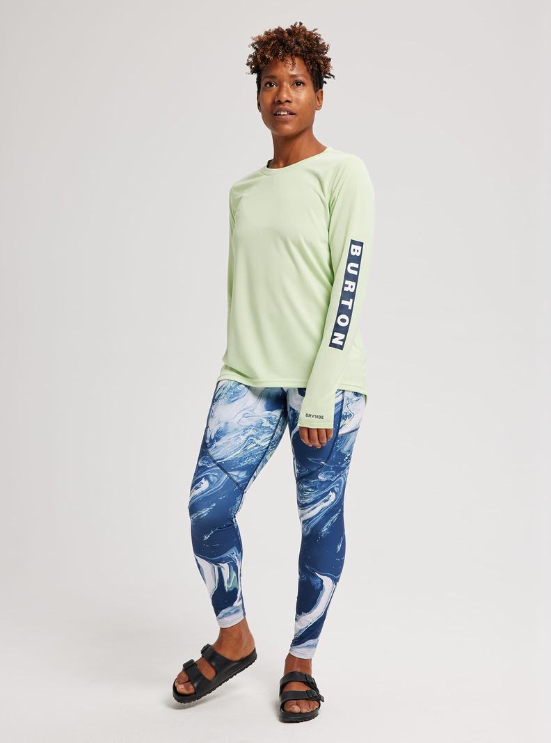 T-shirts Burton Multipath Active Long Sleeve Femme Vert | 490263-ZJG