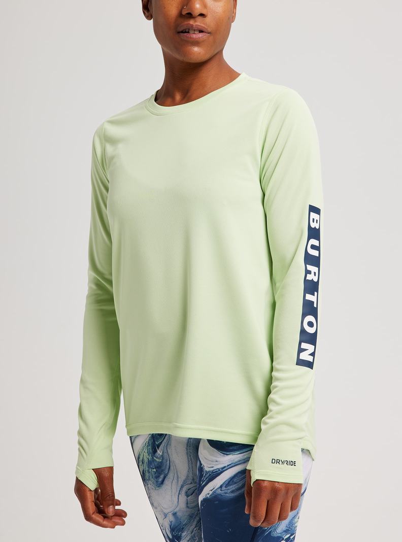T-shirts Burton Multipath Active Long Sleeve Femme Vert | 490263-ZJG