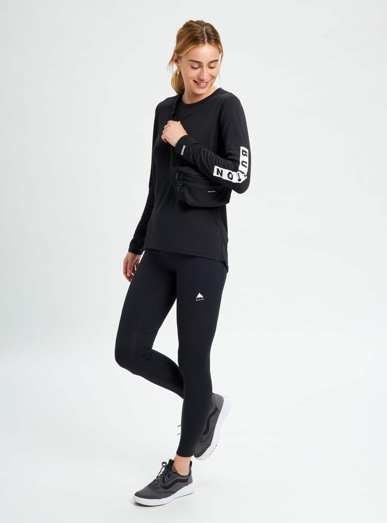 T-shirts Burton Multipath Active Long Sleeve Femme Noir | 710826-NXQ