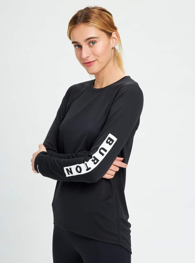 T-shirts Burton Multipath Active Long Sleeve Femme Noir | 710826-NXQ