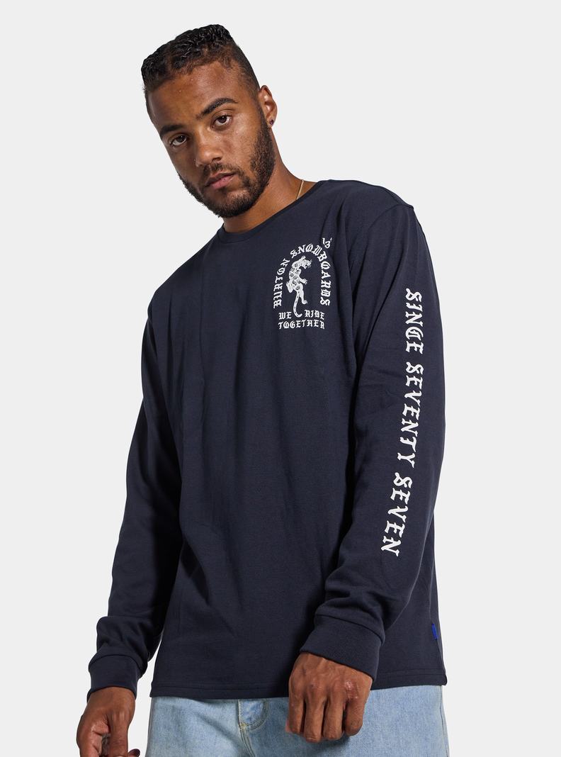 T-shirts Burton Name Dropper Long Sleeve Homme Noir | 052934-VUC