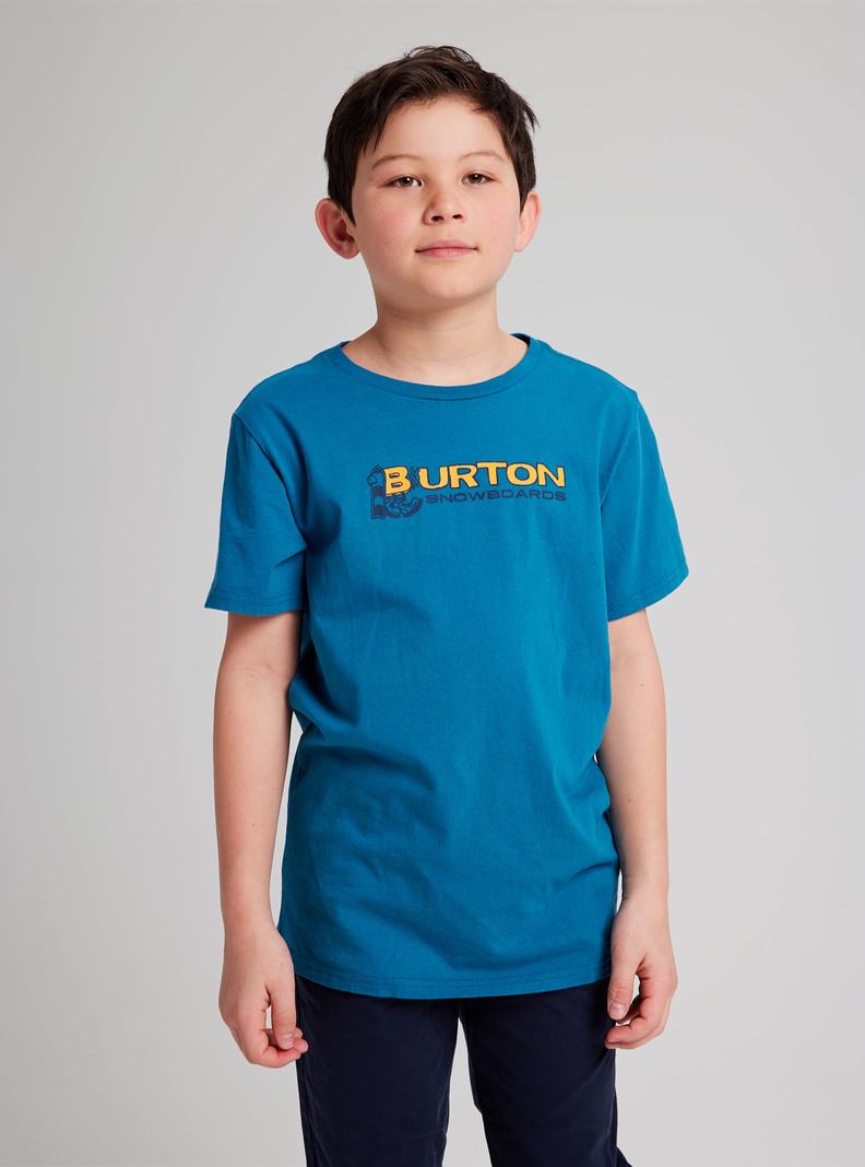 T-shirts Burton Pinecrest Corta Sleeve Enfant Bleu | 932684-FHT