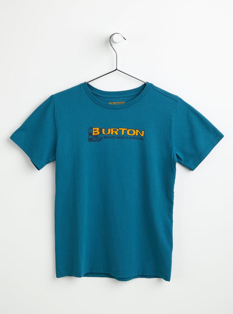T-shirts Burton Pinecrest Corta Sleeve Enfant Bleu | 932684-FHT