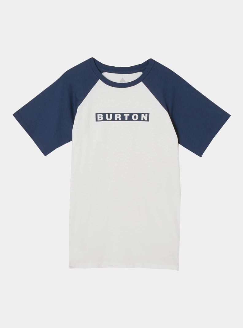 T-shirts Burton Vault Corta Sleeve Enfant Blanche Bleu | 375940-GUI