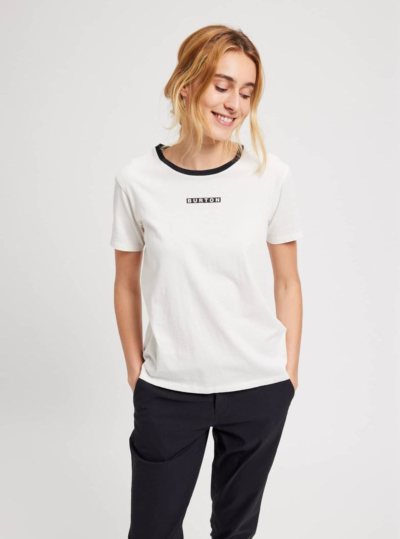 T-shirts Burton Vault Corta Sleeve Femme Blanche | 235760-EAH