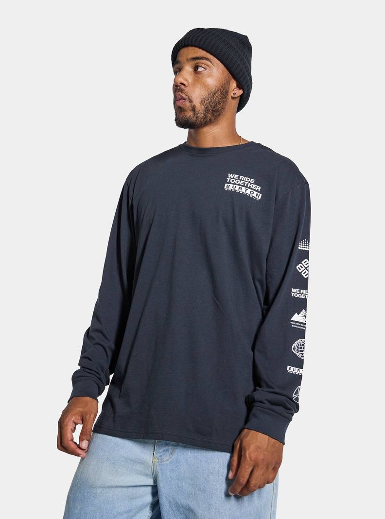T-shirts Burton Woodmere Long Sleeve Homme Noir | 903425-SOY