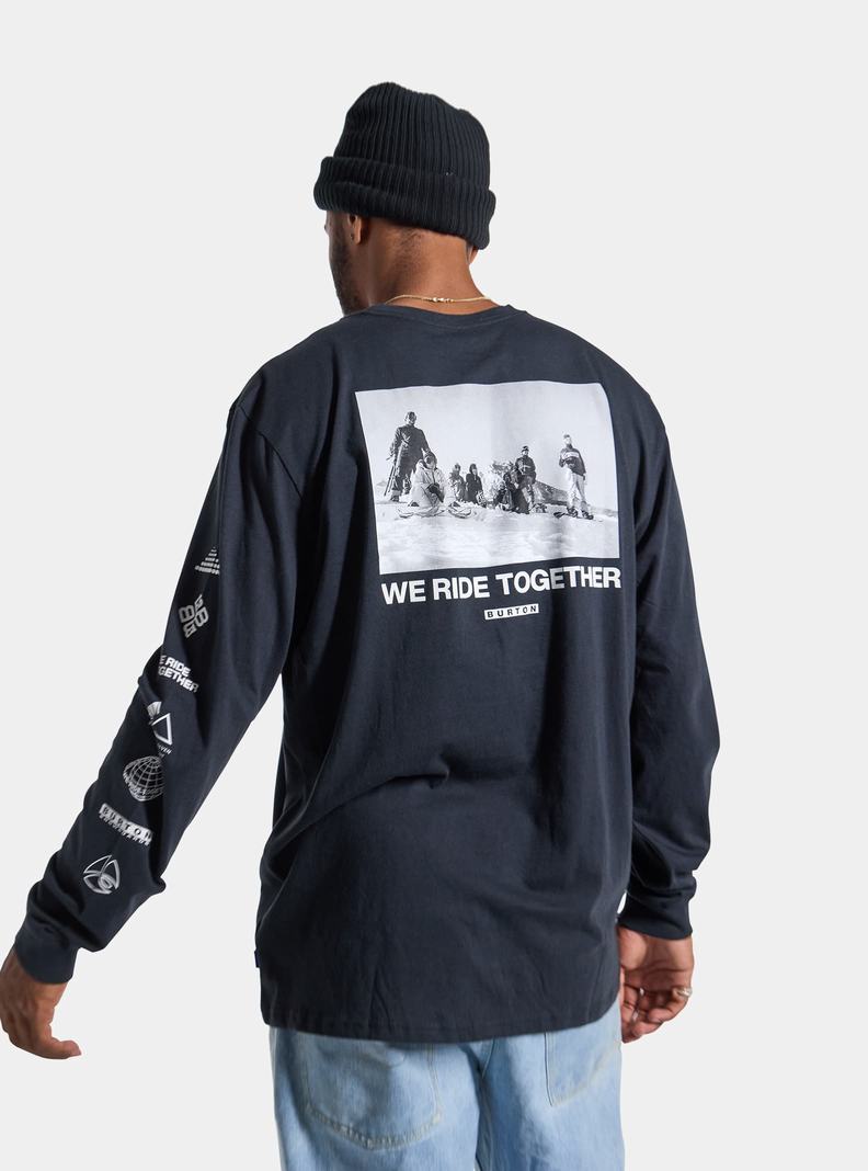 T-shirts Burton Woodmere Long Sleeve Homme Noir | 903425-SOY
