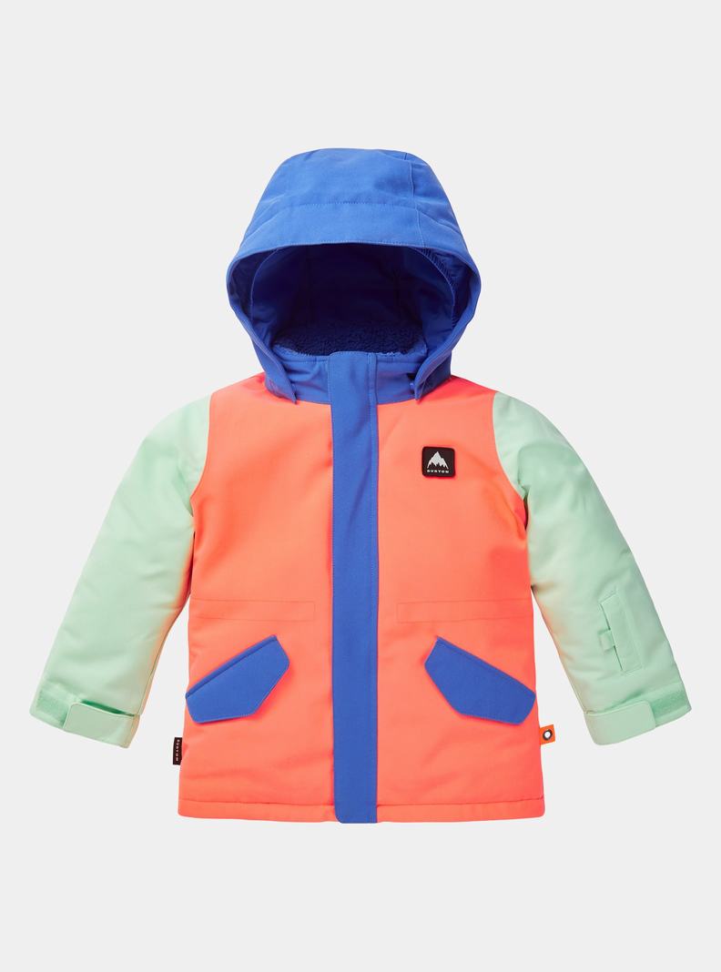 Veste Snowboard Burton 2L Parka Enfant Bleu Orange Vert | 743908-XMU
