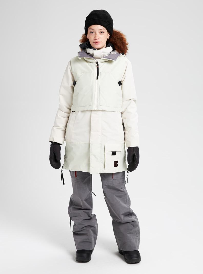 Veste Snowboard Burton Amora Parka Femme Argent | 184079-KEH