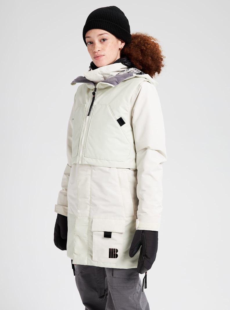Veste Snowboard Burton Amora Parka Femme Argent | 184079-KEH